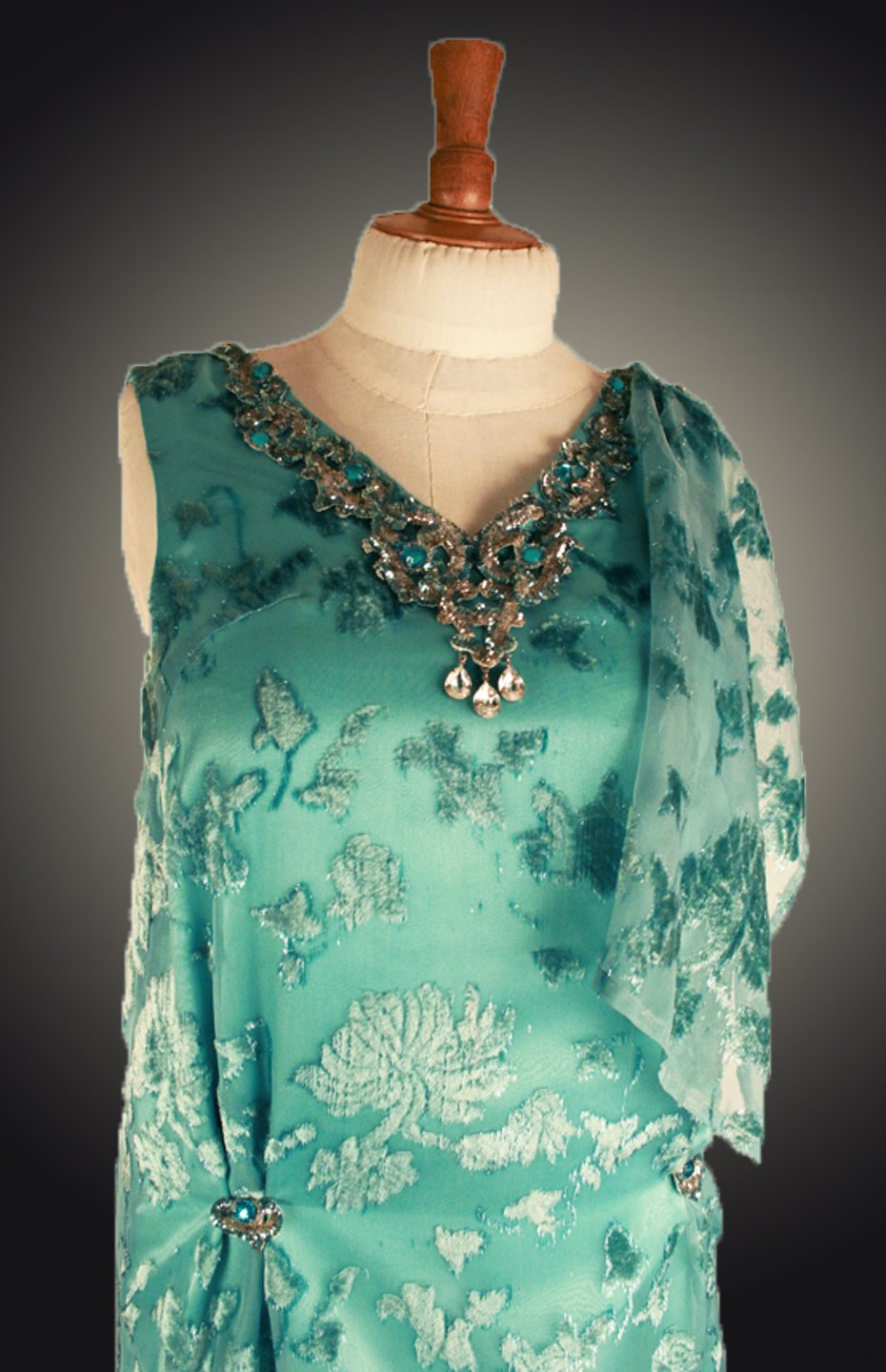 1920s Robe soirée bleue - La compagnie du costume